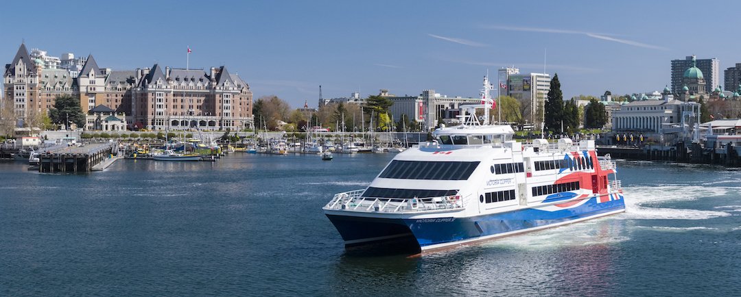 Cruise between Seattle and Victoria on the Victoria Clipper.